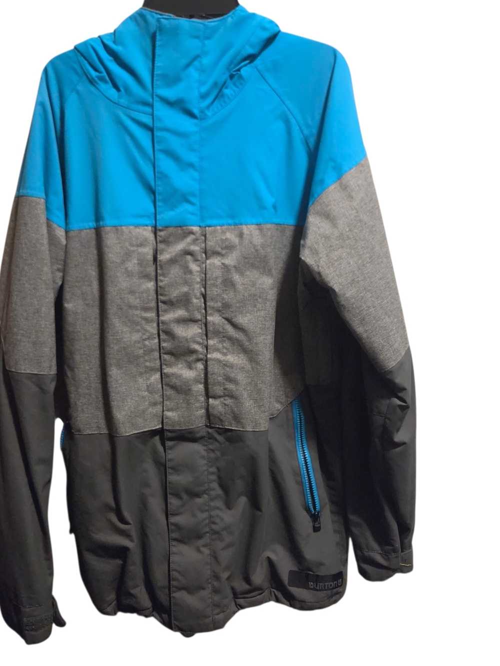 Burton Men’s Teal, Gray & Black Colorblock Ski Jacket DryRide Size Small
